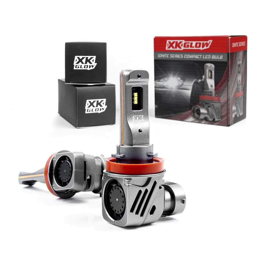 XK045005-H11 – XK GLOW Headlight Bulb, H11 LED Bulb 24 Watt 9 To 32 Volt White Beam Color 2200 Lumens 6000K Light Col...